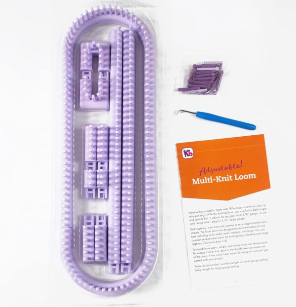 Auténtica tabla de tejer ajustable multi-punto, piezas a presión, tamaño pequeño y grande. - Image 3