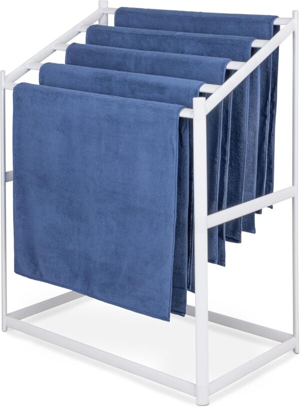 Coast - Toallero de Playa Moderno de PVC para Piscina y Tina de hidromasaje, diseño Moderno de 5 Niveles para Exteriores e Interiores.