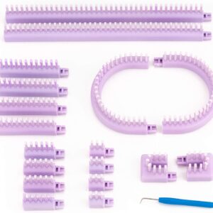 Auténtica tabla de tejer ajustable multi-punto, piezas a presión, tamaño pequeño y grande.