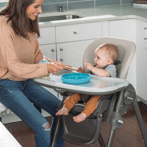 Chicco. Silla Alta Periquera para Bebé Polly Easy Negra. Compacta y fácil de limpiar con asiento y reposapiés ajustables. - Image 2