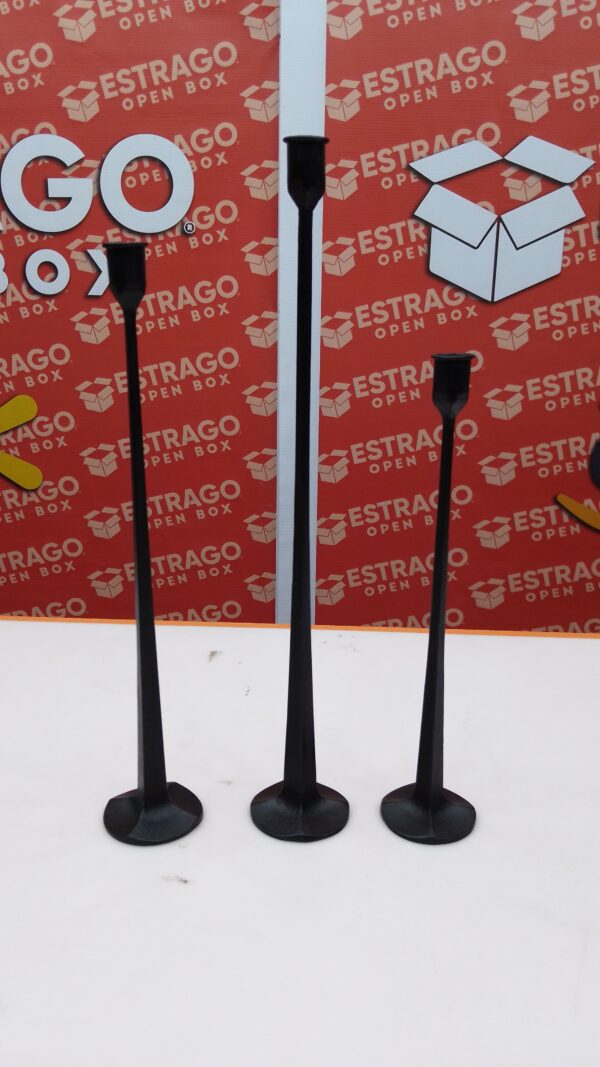 Portavelas de hierro cónico, soporte decorativo para cirios, candelabros para bodas, cenas, fiestas, juego de 3. - Image 3