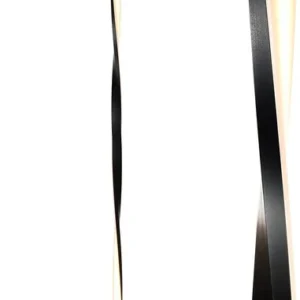 Helix - Lámpara de pie LED, lámpara de pie brillante para salas de estar y dormitorios, lámpara de poste de 48 pulgadas de alto, lámpara de pie regulable, color negro.