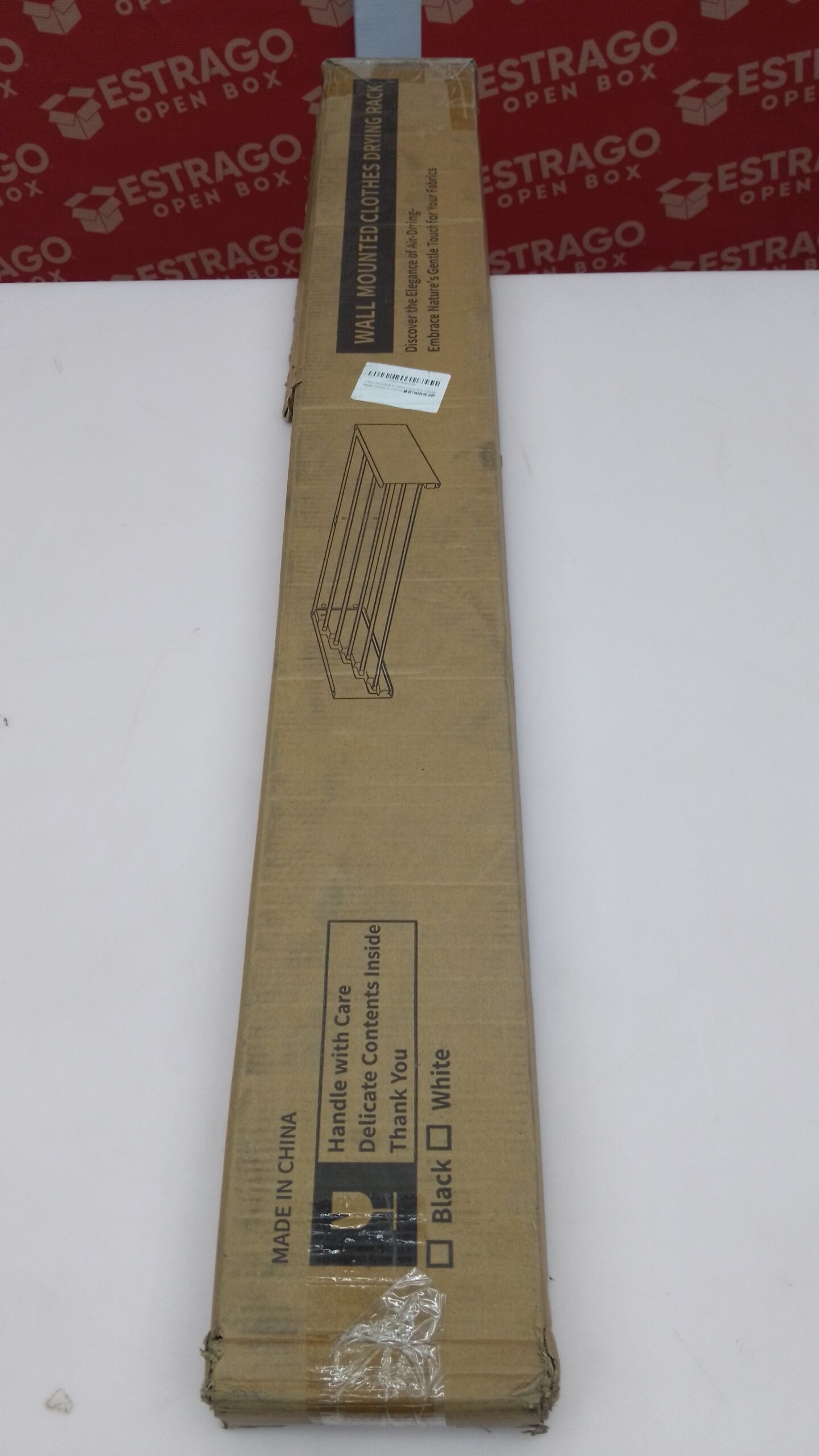 Vikaqi - Estante de secado para ropa de pared de 40 pulgadas, plegable, para colgar en la pared, plegable, para secar ropa, plegable, ahorro de espacio oculto con plantilla de pared, 6 varillas. - Image 5