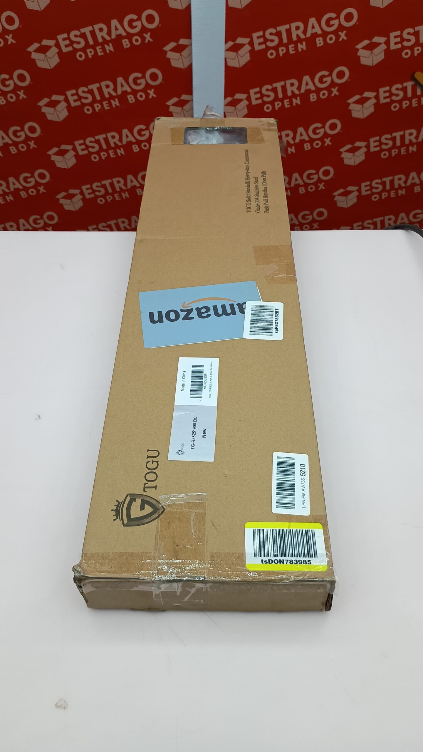 TOGU. TG-R3825. - Tiradores sólidos de 900 mm, resistentes SUS 304 de acero inoxidable, forma cuadrada/rectangular, para puerta de granero, tiradores de vidrio, acabado negro mate - Image 5