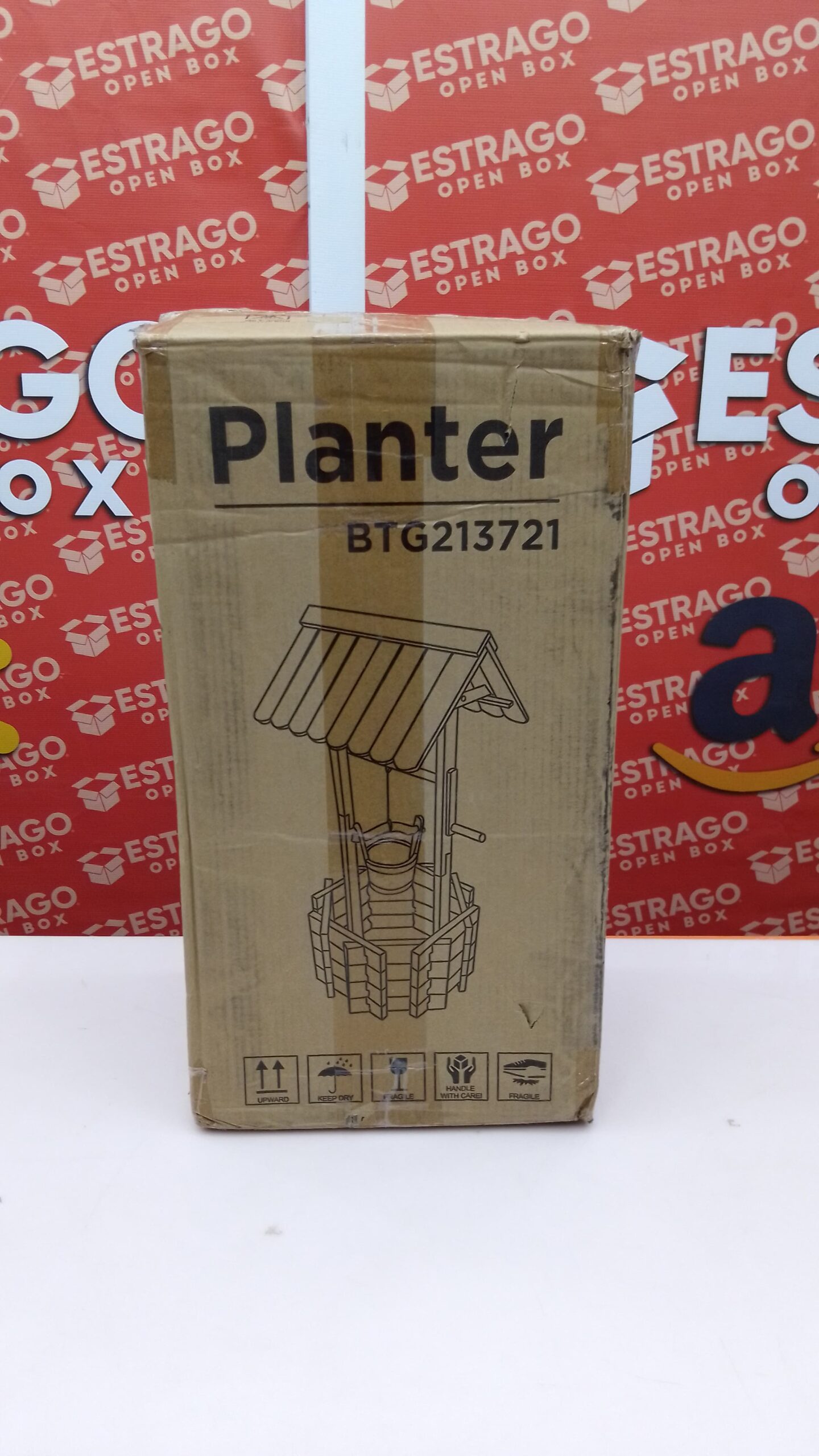 UDPATIO - Macetero rústico de madera maciza de abeto para plantas al aire última intervensión, 16.5 pulgadas de diámetro. - Image 4