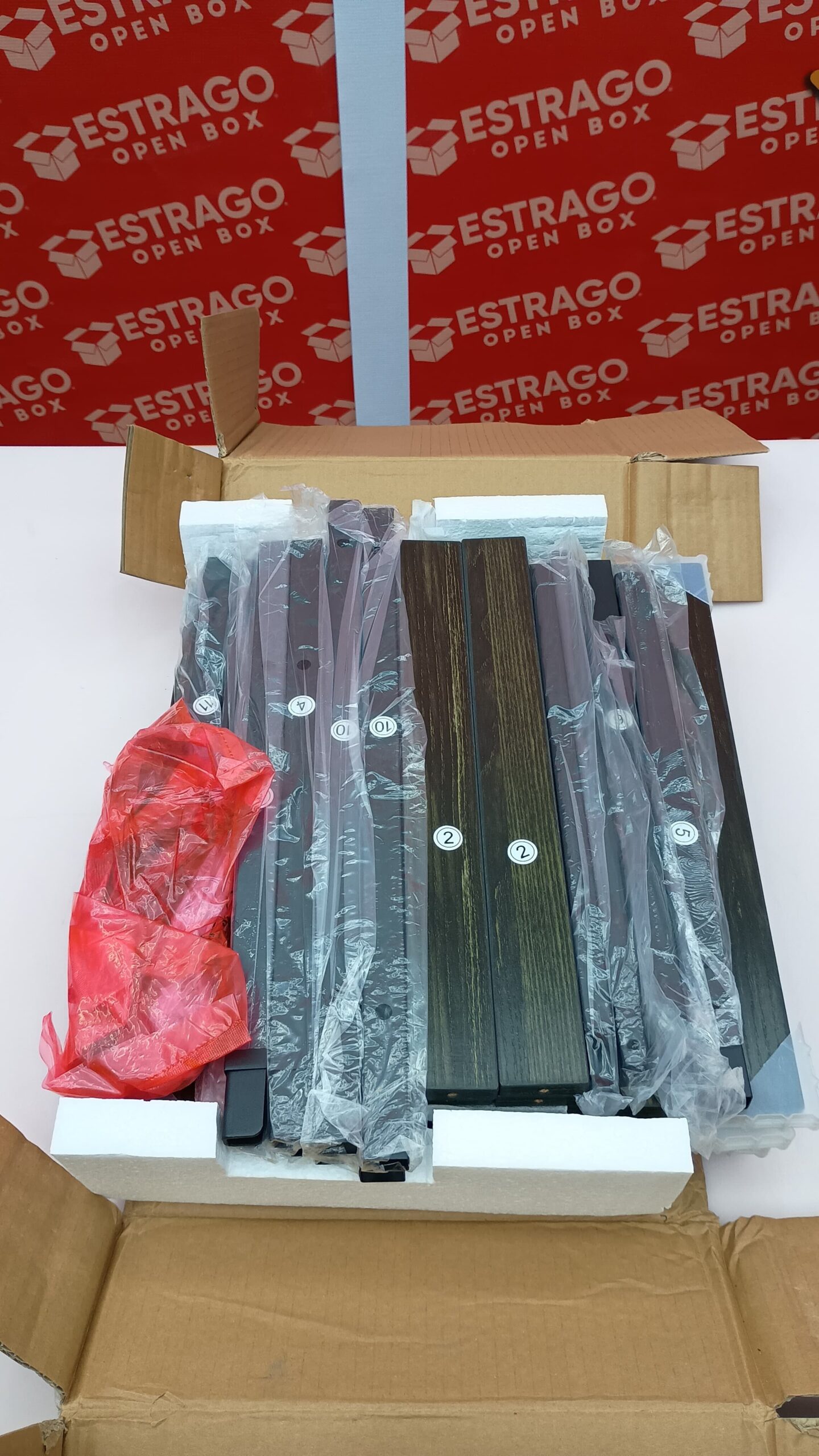 Furologee. Estantería de 4 niveles con cajón, pequeña estantería estrecha, estantería de madera y metal, estante de almacenamiento industrial para recámara, sala de estar, entrada, color negro. - Image 5