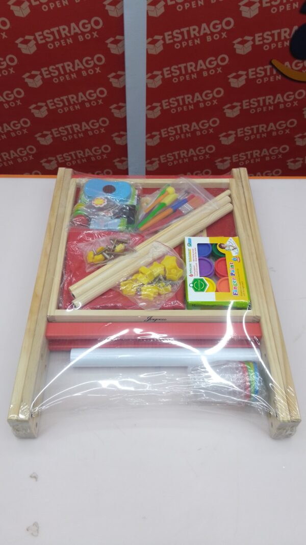 Joyooss. - Caballete de arte para niños, caballete de madera ajustable para pintura, pizarrón blanca magnética de doble cara y pizarrón con rollo de papel para niños de 4 a 8 años, 5 a 7 8 a 12 años. - Image 4