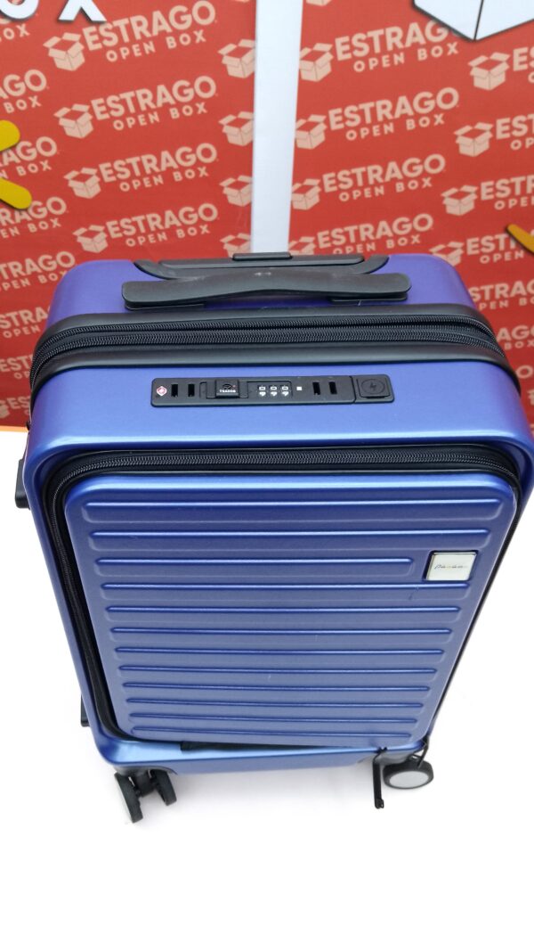 Maleta de Viaje 10 kg para Avion, con Compartimento Frontal para Portátil, Portátil de 20” de Carcasa Rígida con Ruedas Giratorias de 360°, Doble Certificación TSA, Azul Marino. - Image 4