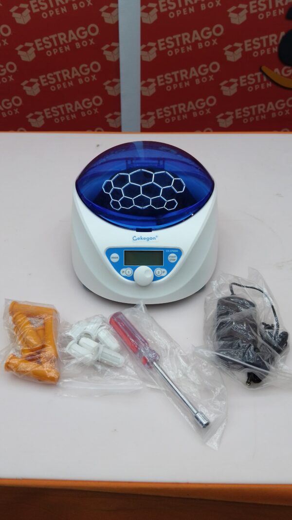 Lab PRP Máquina centrífuga de sobremesa 6 x 15 ml, 10 ml, 7 ml, rango de velocidad de 300 a 5000 rpm, máximo 2600 x g RCF, temporizador 30 seg-99 min con 2 programas de inicio rápido, LVAI001. - Image 3
