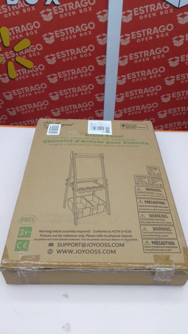 Joyooss. - Caballete de arte para niños, caballete de madera ajustable para pintura, pizarrón blanca magnética de doble cara y pizarrón con rollo de papel para niños de 4 a 8 años, 5 a 7 8 a 12 años. - Image 5