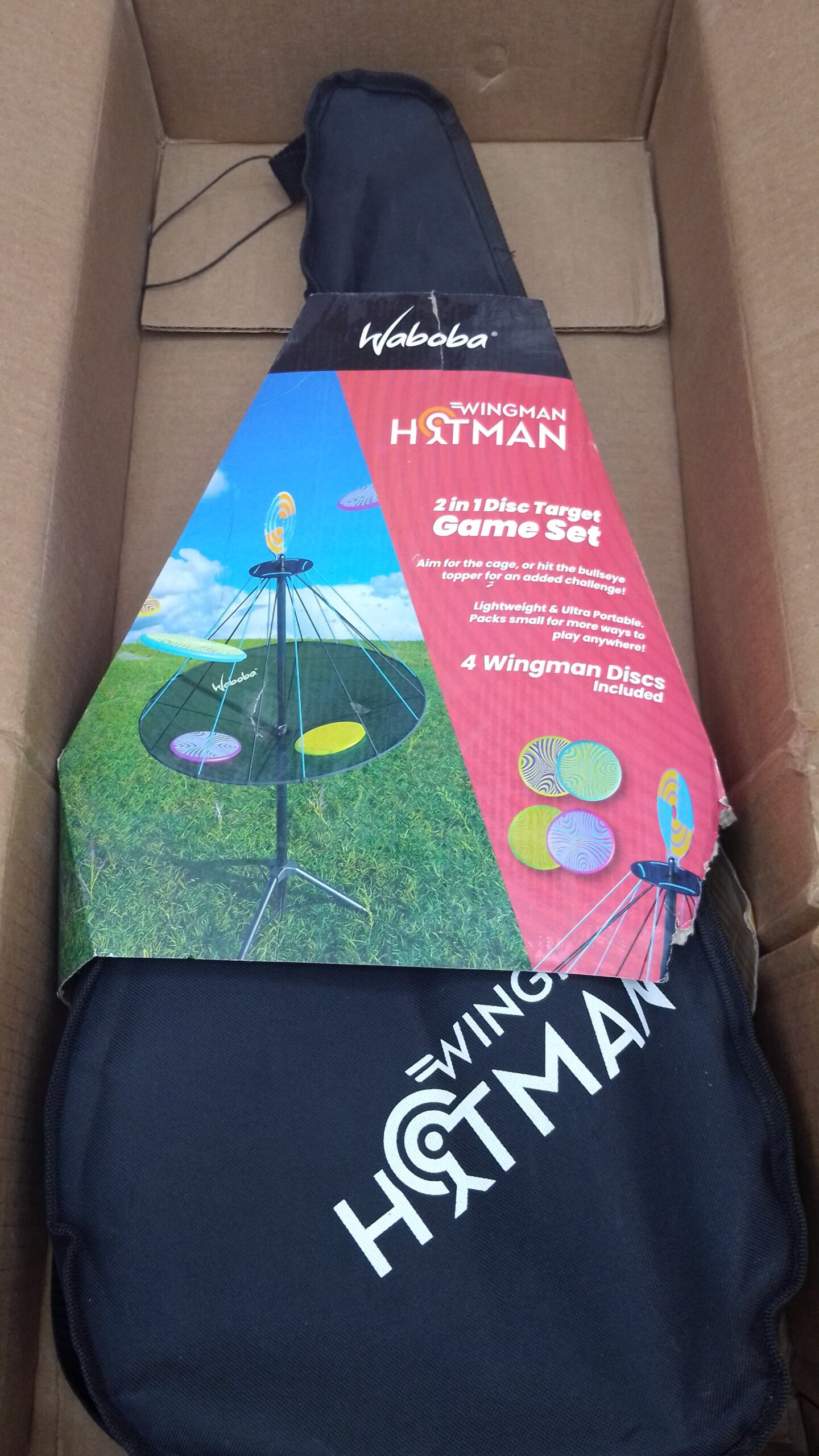 Waboba Hitman - Juego de Objetivos de Disco Volador, 2 en 1, Plegable, Juego de jardín con 4 Discos de Silicona incluidos, diversión para Todas Las Edades, Talla única. - Image 4