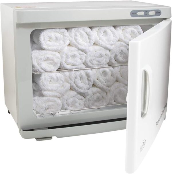 ForPro Professional Collection Calentador de toallas de alta calidad, capacidad extra grande, dos estantes de acero inoxidable, color blanco. - Image 3