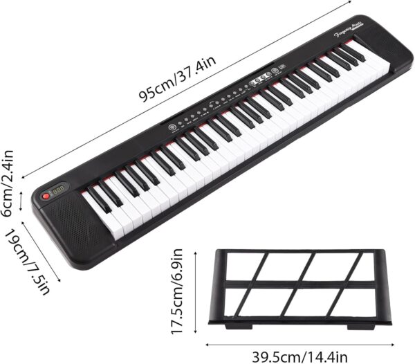 Namolit Piano electrónico de 61 Teclas Teclado de Piano Multifuncional 61 Teclas Instrumento Musical portátil Teclado Iluminado Piano Digital con Soporte para partituras/micrófono para Principiantes. - Image 3