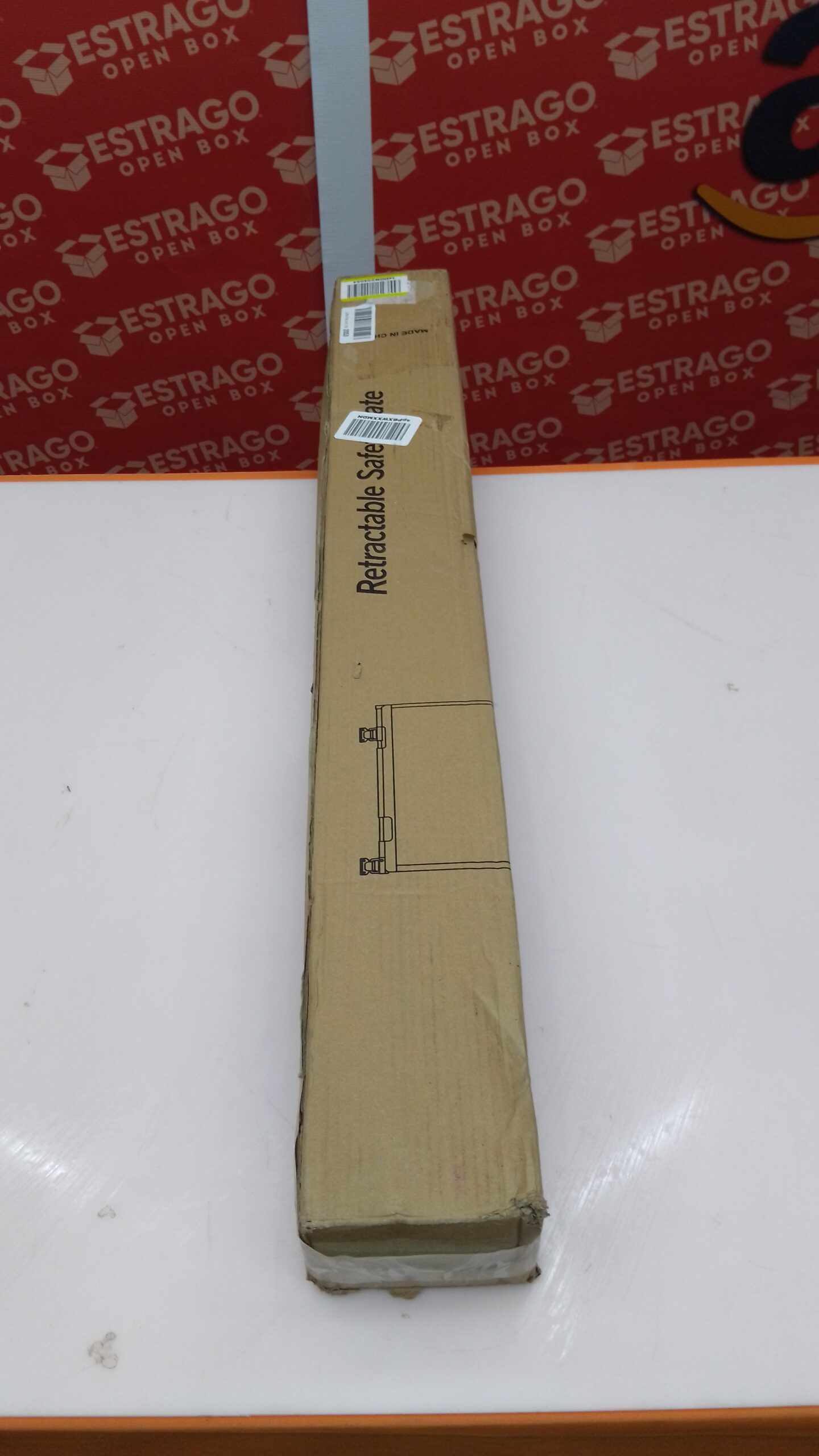 Puertas de bebé retráctiles de 59 pulgadas para escaleras, puerta retráctil para perros de 48 pulgadas de alto, se extiende a 55 pulgadas de ancho, puerta retráctil de 5 pies. - Image 5