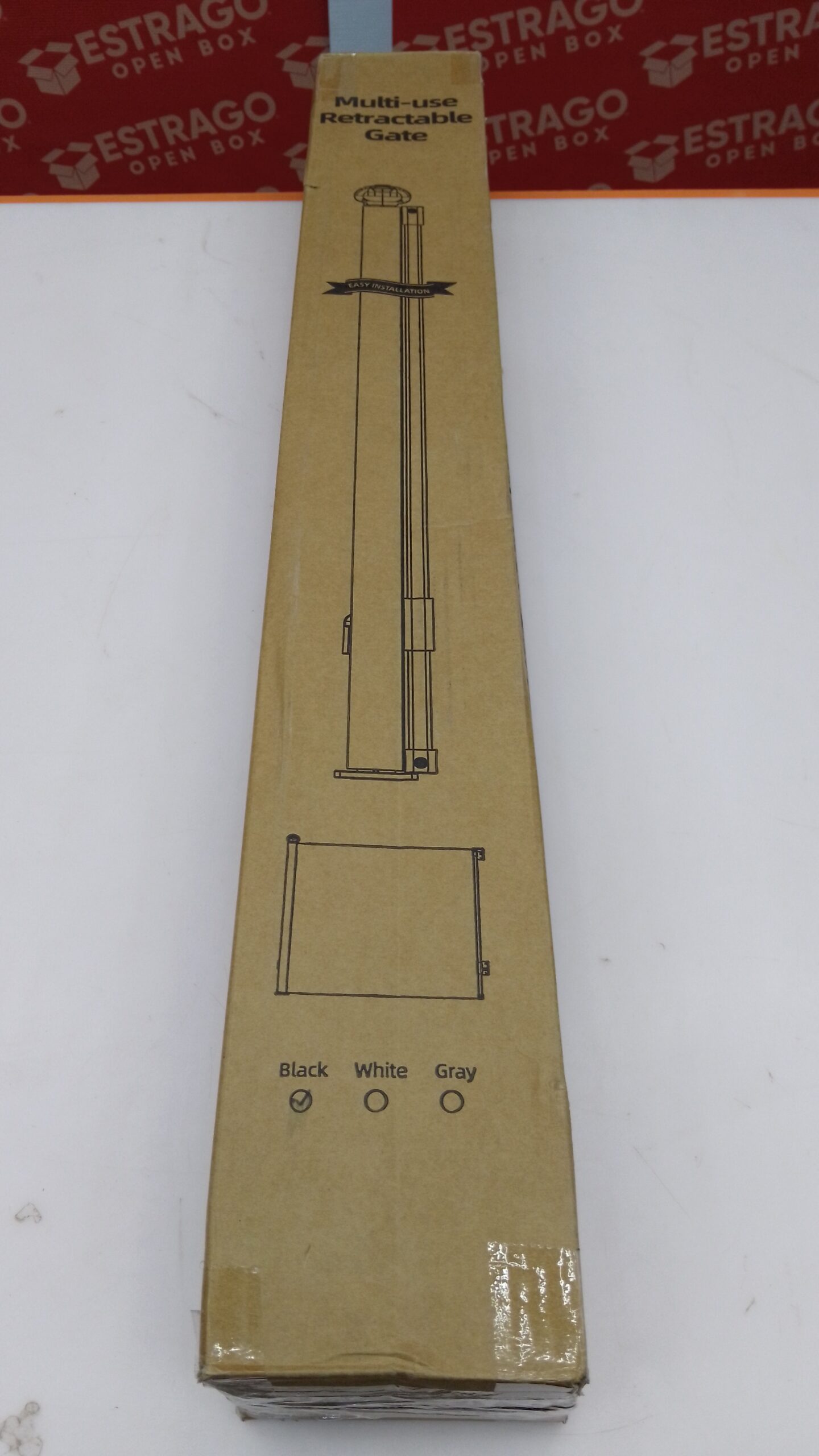 Puertas de bebé retráctiles sin perforación para puertas sin perforación, puertas retráctiles para perros, puerta de bebé retráctil para mascotas, puerta de 55 pulgadas de ancho. - Image 5