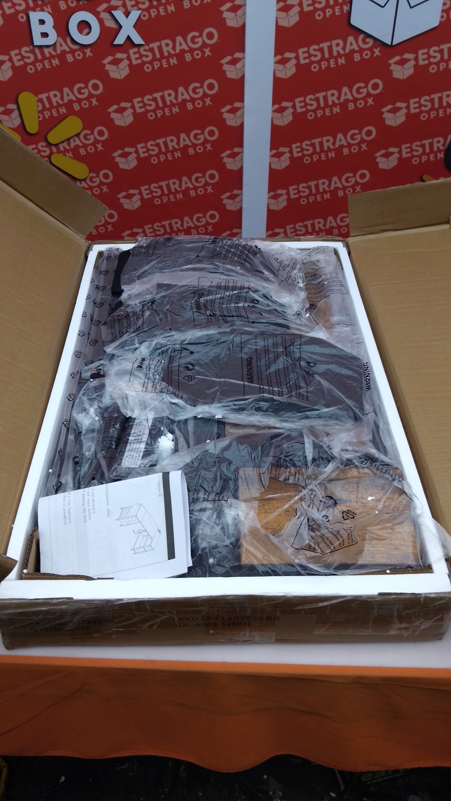 Lufeiya - computadora de computadora en forma de L con cajones y estantes de almacenamiento, computadora de esquina de 55 pulgadas con toma de corriente para oficina en casa, recámara. - Image 4