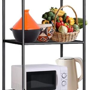 Estante de Metal de 6 Niveles con Ruedas, fácil de Montar, Puede almacenar microondas, Utensilios de Cocina, Aperitivos, Adecuado para el Cuarto de baño, Oficina y Cocina Estante de Almacenamiento.