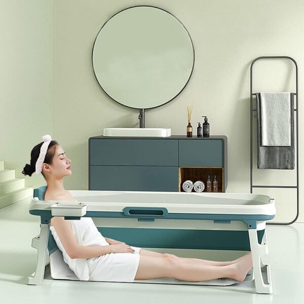 tina plegable portátil para adultos, ideal para baño de hielo caliente con manos extendidas de 53 pulgadas. - Image 3