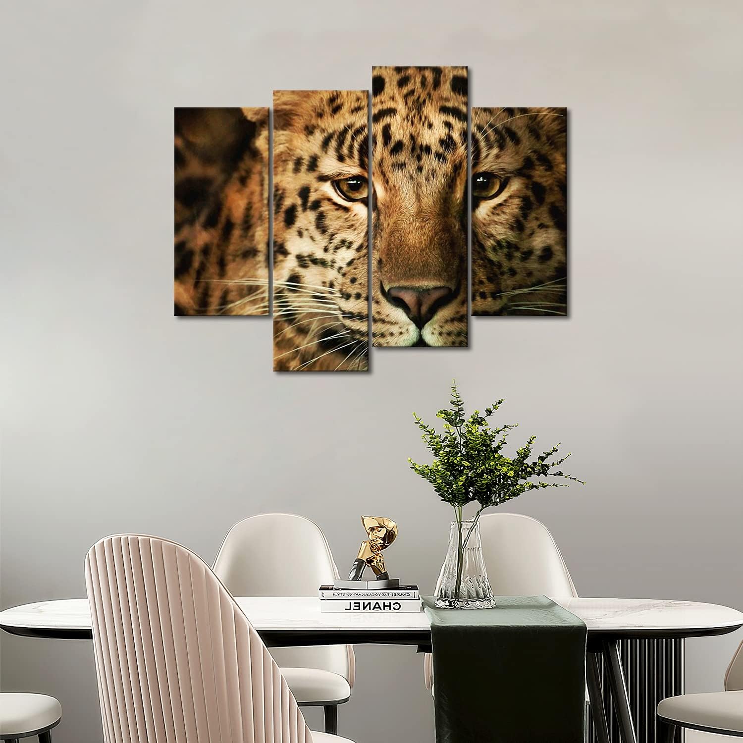 Arte de pared de leopardo, pintura de guepardo, imágenes impresas en lienzo animal, la imagen para decoración moderna del hogar. - Image 4