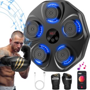 TGLLM. [Máquina de boxeo de música profesional] La máquina de boxeo de música está equipada con 9 modos y 9 velocidades para satisfacer las necesidades de la mayoría de las personas. Cuando el lente de boxeo se ilumina y lo golpeas con tu puño, obtienes un recuento.