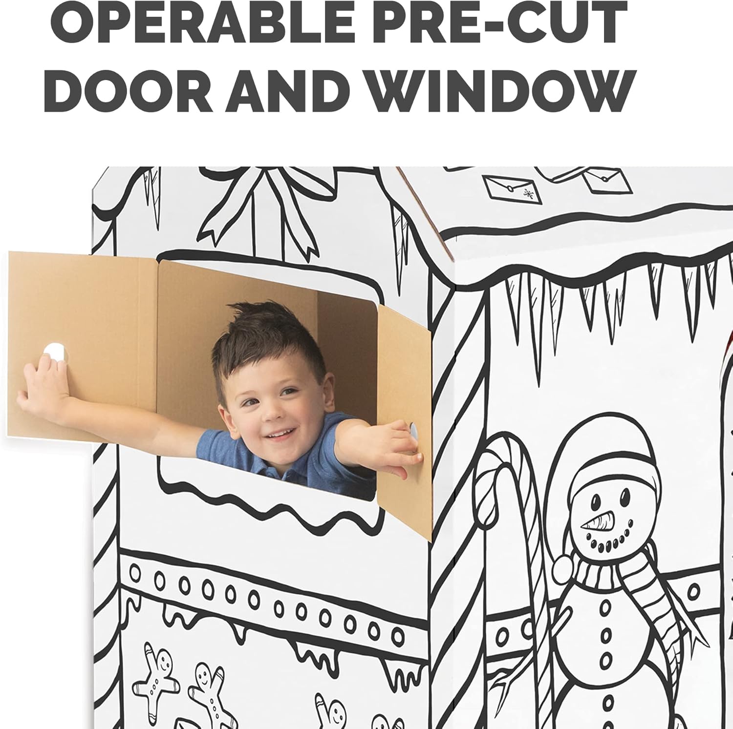 Bankers Box at Play Color in Gingerbread Playhouse, cartón Playhouse y Actividades artesanales de tamaño Natural para niños y familias. - Image 4