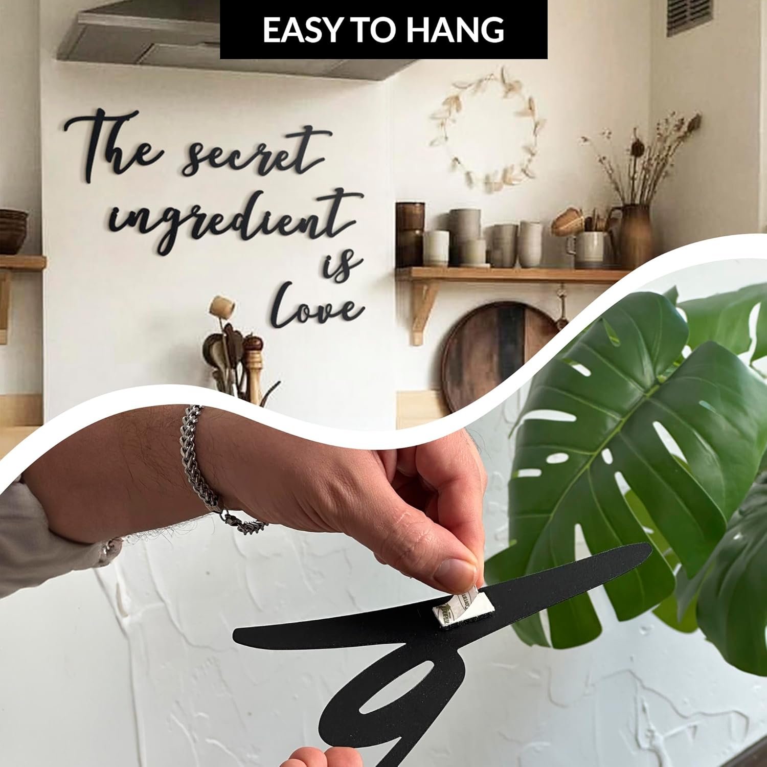 Pegatinas de pared para cocina, arte de pared de cocina, decoración de pared de metal, regalos de inauguración de la casa para nuevas casas, carteles de cocina. - Image 3