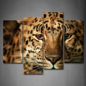 Arte de pared de leopardo, pintura de guepardo, imágenes impresas en lienzo animal, la imagen para decoración moderna del hogar.
