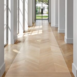 SALLOUS - Alfombra de pasillo antideslizante de 3 x 10 pies, alfombra transparente para entrada, lavandería, recámara, sala de estar, interior y exterior para mascotas, perro y gato (transparente).