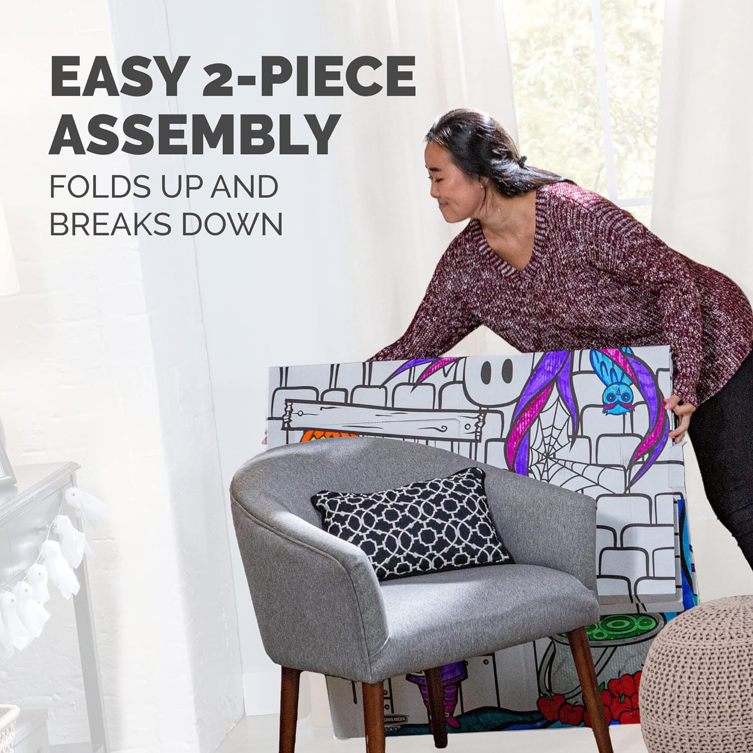 Bankers Box at Play Color in Gingerbread Playhouse, cartón Playhouse y Actividades artesanales de tamaño Natural para niños y familias. - Image 3