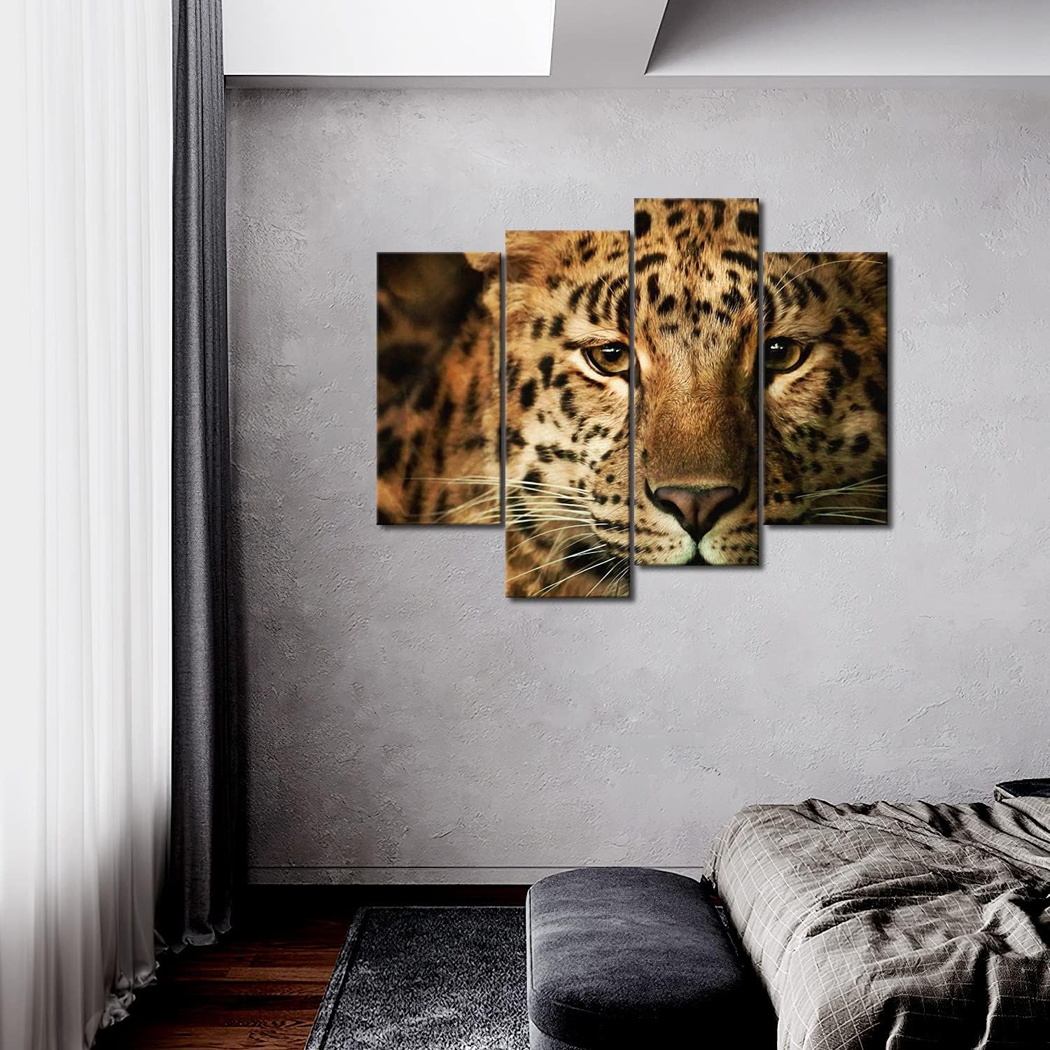 Arte de pared de leopardo, pintura de guepardo, imágenes impresas en lienzo animal, la imagen para decoración moderna del hogar. - Image 2