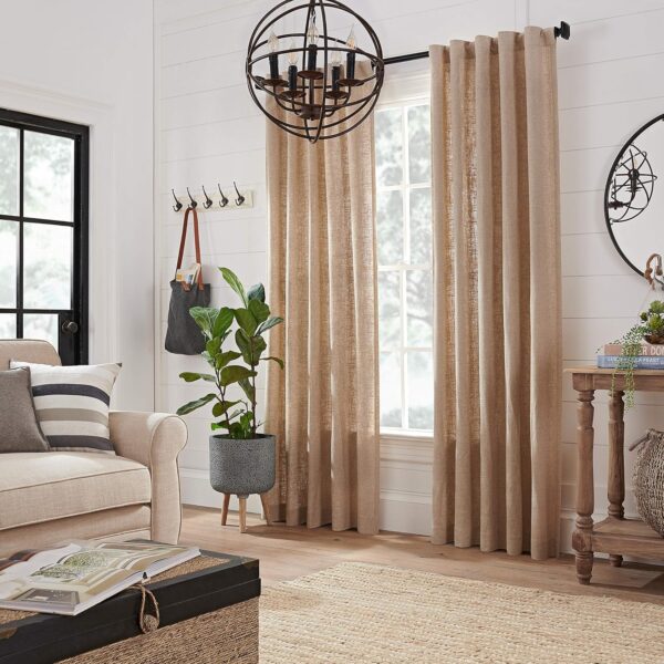MODE Farmhouse Collection - Juego de barra de cortina de 1 1/8 pulgadas de diámetro con remates cuadrados de barra de cortina y barra de cortina ajustable de acero montado en la pared, se adapta a ventanas de 72 a 144 pulgadas, negro desgastado. - Image 4