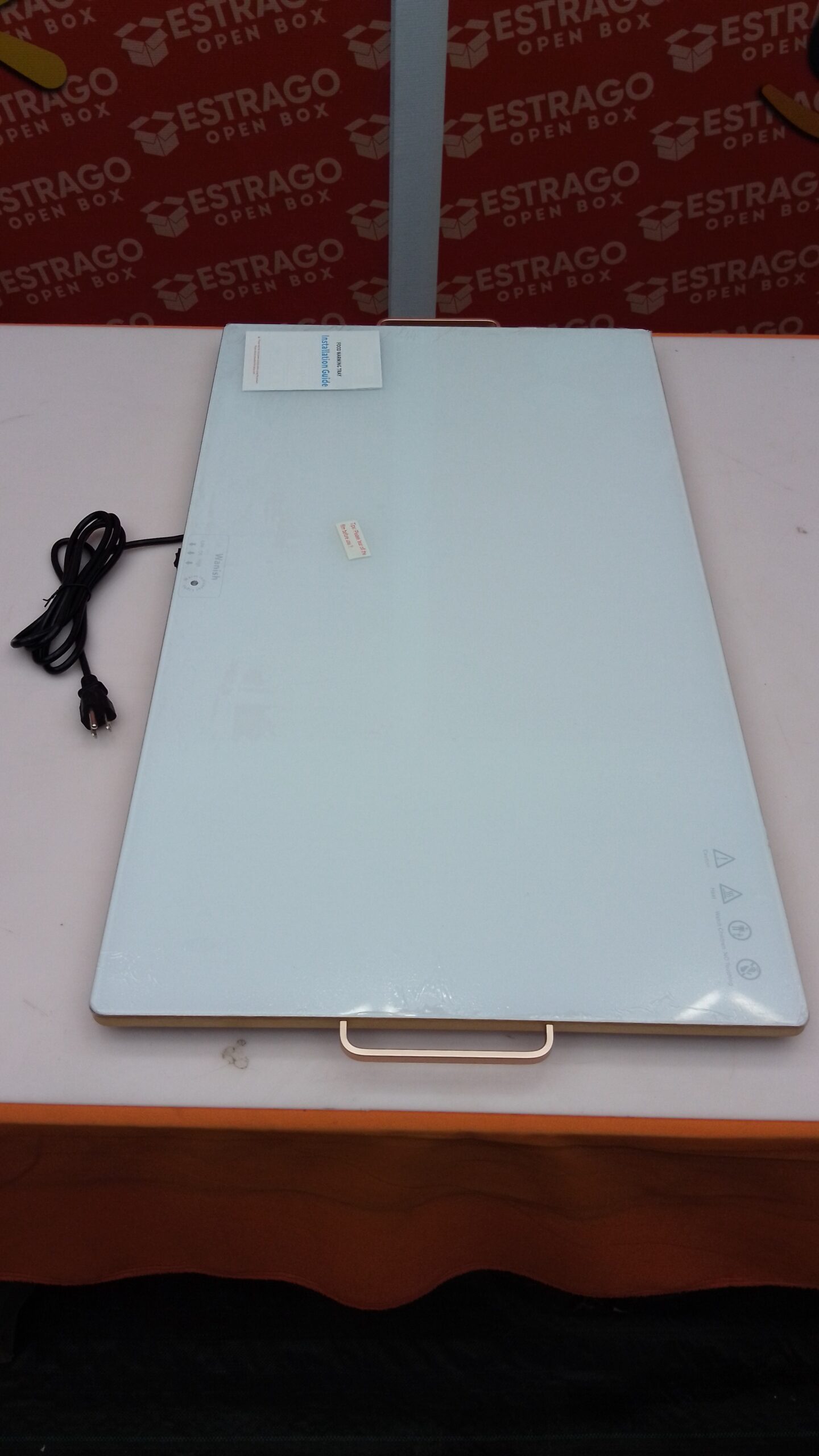 Wanish. Bandeja de calentamiento eléctrico (XXL 32 x 18 pulgadas), calentadores de alimentos para fiestas con termostato y calentamiento de superficie completa, alfombrilla de calentamiento de vidrio templado. - Image 7