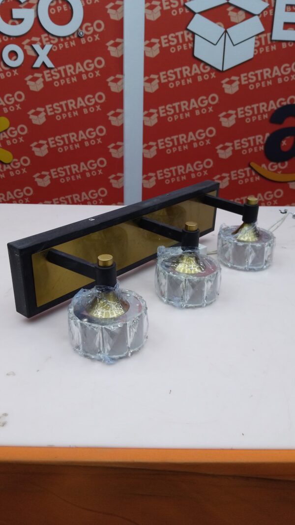 Generic. Lámpara de tocador de baño moderna de cristal de 3 luces LED for espejo, accesorios de iluminación de pared for baño. - Image 6