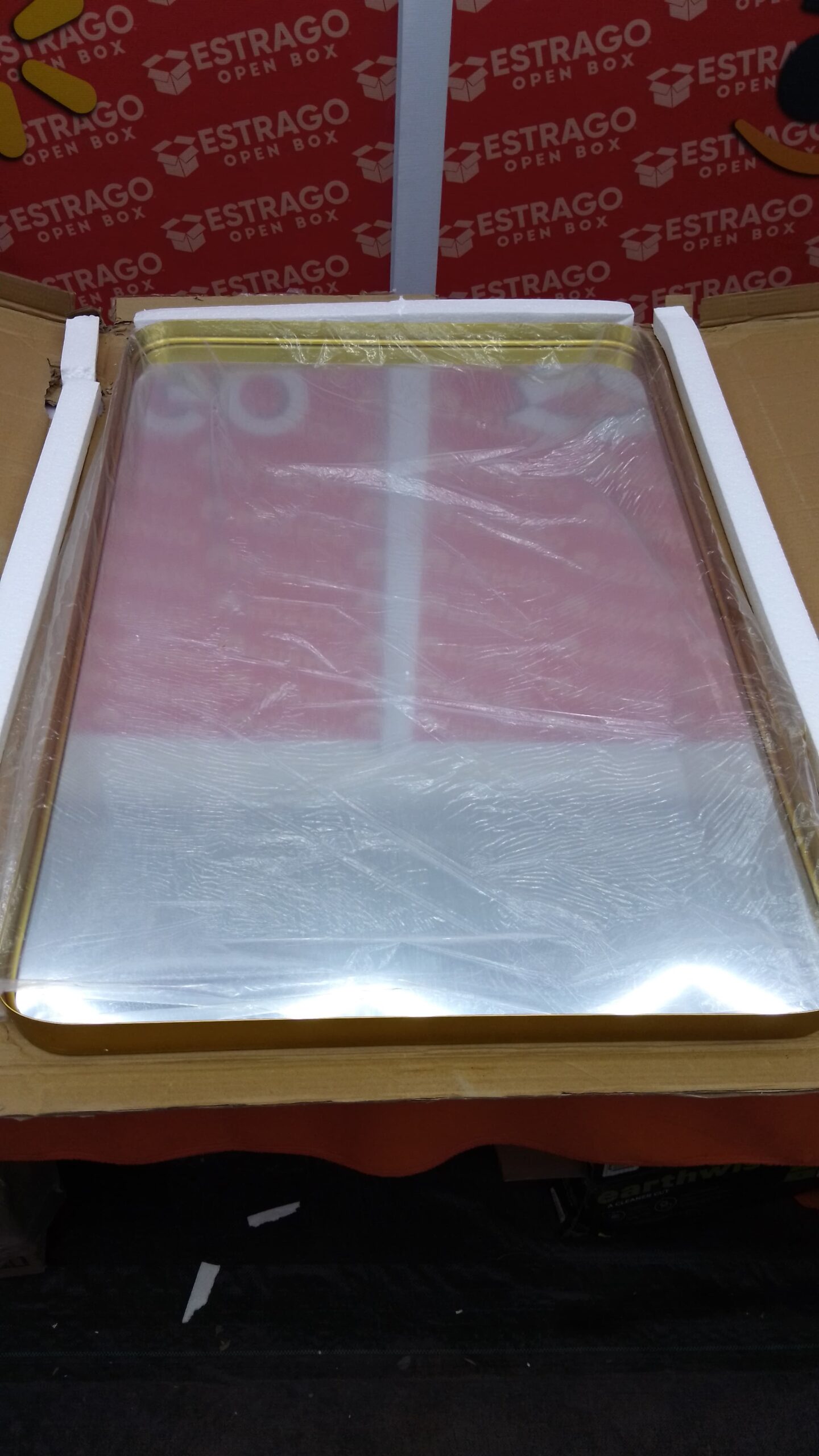 Easly - Espejo de baño Dorado de 36 x 24 Pulgadas para Pared, Marco de aleación de Aluminio, Espejo Rectangular para decoración de Granja, Horizontal o Vertical, Ideal para recámara, Sala de Estar. - Image 5