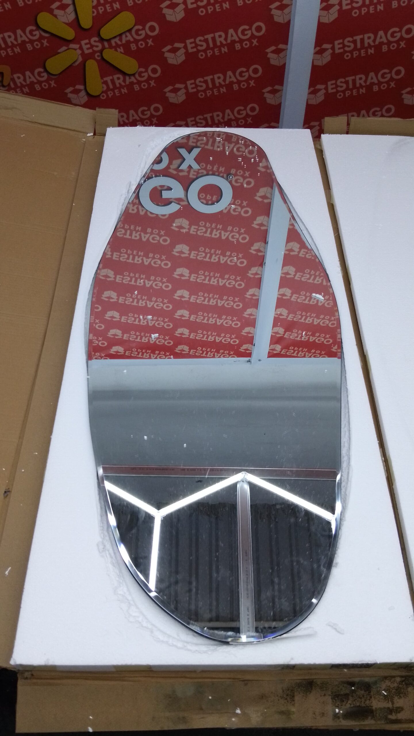 DAOYIJIAJU Espejo irregular, espejo asimétrico, moderno espejo de pared de vestidor, espejo glamoroso decorativo con marco dorado, espejo corporal irregular para chimenea, sala de estar, baño, recámara, entrada, 47 x 20 pulgadas. - Image 5