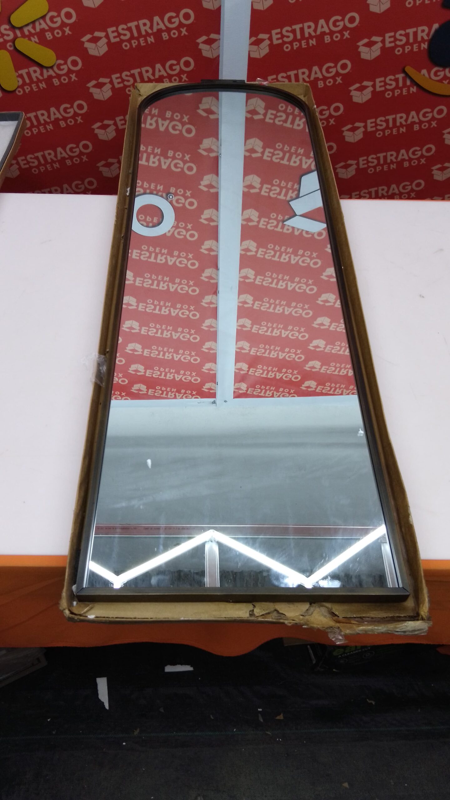 Antok. Espejo arqueado de longitud completa, espejo de piso de 58 x 18 pulgadas con tallado, espejos de cuerpo completo para decoración del hogar, espejo de pared grande para recámara, sala de estar. - Image 5