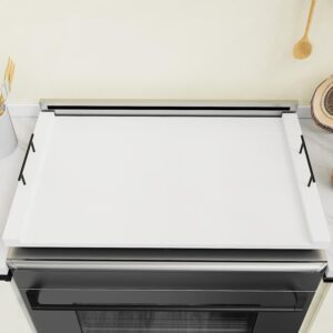 Nalvyue - Cubiertas superiores de madera para estufa eléctrica, tablero de fideos para estufa de gas, cubierta de estufa de RV para encimera y bandeja decorativa.