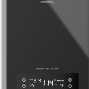 Calentador de agua eléctrico sin tanque, 27 kW, 240 voltios, agua caliente sin fin bajo demanda, auto modula para ahorrar energía - Lo suficientemente pequeño como para instalar.