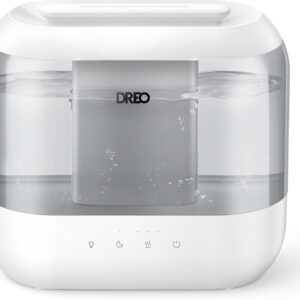 Dreo parte superior Fill - Humidificadores de 4 litros para recámara, tiempo de funcionamiento de 36 horas, 28 dB, humidificador de aire silencioso de gran tamaño para habitación grande, plantas.