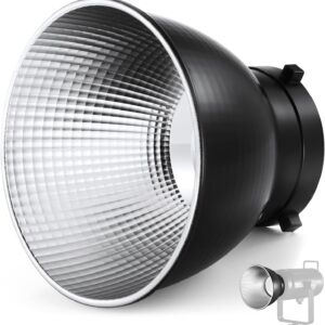 NEEWER RF1 - Difusor Reflector estándar con patrón de Escamas de Pescado de 7 pulgadas/18 cm con Soporte Bowens CB300B, CB100C, FS230, Vision 4, Vision 5, S101-400W Pro, Q4 Studio Flash.