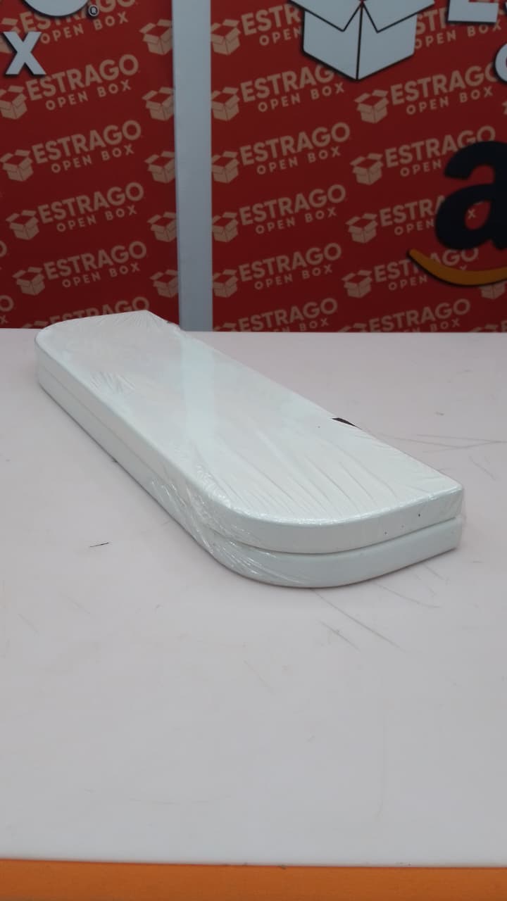 BATODA - Juego de 2 estantes flotantes de madera de acacia blanca de 17 pulgadas, montados en la pared (borde redondo), estantería decorativa de madera para pared, organizador de estantes de - Image 3