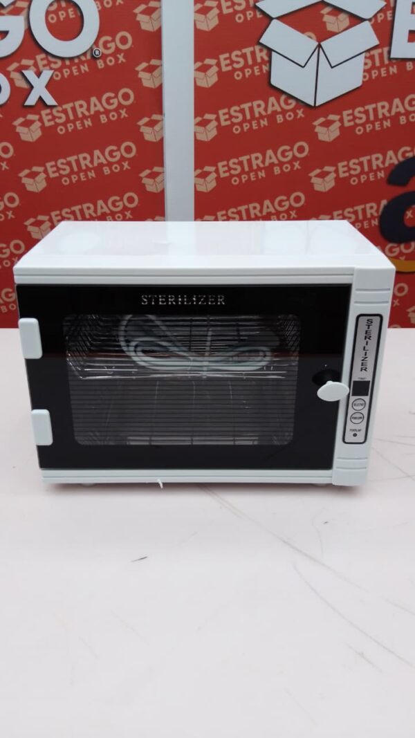 Esterilizador UV Metálico y de Cristal para equipo de SPA, Salón o barbería, Esterilizador Profesional con tiempo ajustable y dos charolas Extraíbles de acero Inoxidable. - Image 3