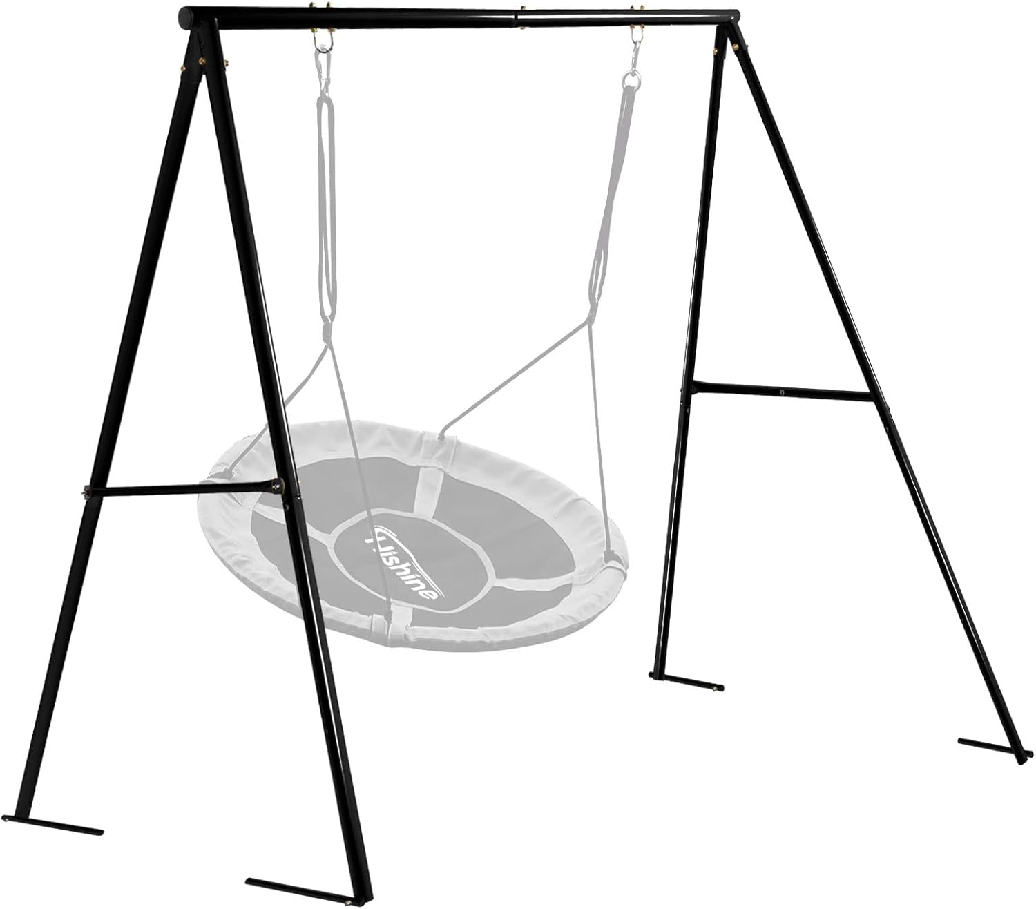 Hishine - Soporte de columpio para porche al aire última intervensión de 550 libras, marco de metal completo de altura de 71 pulgadas, fácil instalación, antioxidante y resistente a todo tipo de clima.