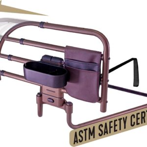 Barandilla de cama extensible Life Freedom Click, asa extraíble para personas mayores, segura y fácil de usar, ajustable, previene caídas, compatible con la mayoría de camas tamaño king, queen, matrimoniales y twin.