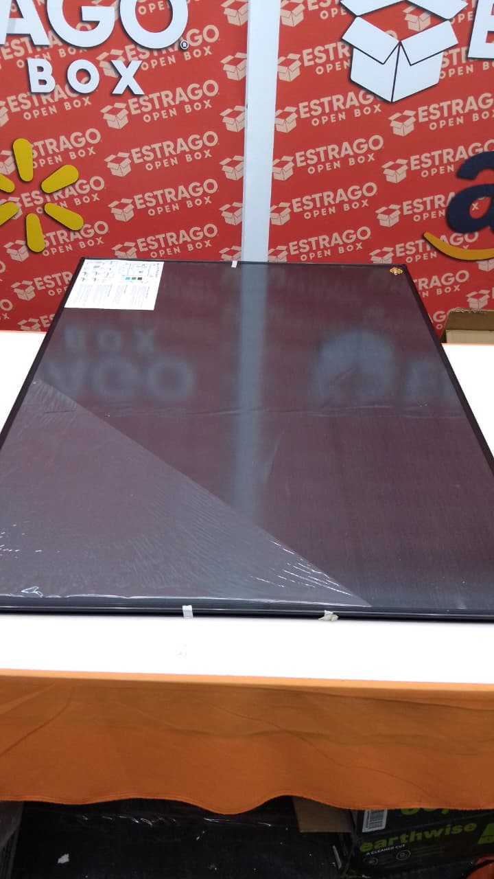 Pizarra magnética Lockways - Pizarra negra para anuncios de 48 x 36, 4 x 3, marco de aluminio negro para el hogar, la escuela y la oficina, bandeja para marcadores de aluminio negro, 8 imanes. - Image 3