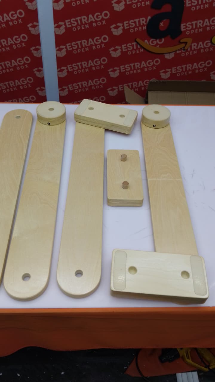 Juego de vigas de equilibrio y piedras para niños, juguete de actividad infantil de madera para interiores con 4 piedras coloridas, diseño portátil. - Image 3