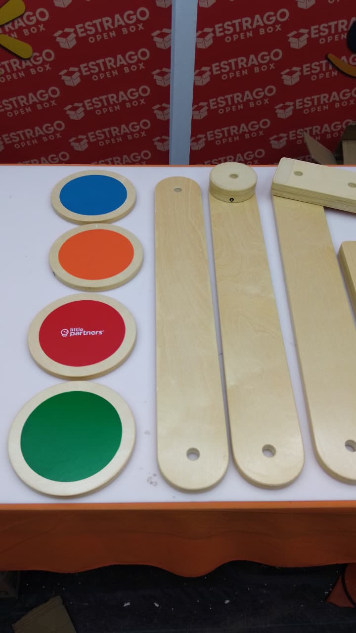 Juego de vigas de equilibrio y piedras para niños, juguete de actividad infantil de madera para interiores con 4 piedras coloridas, diseño portátil. - Image 4