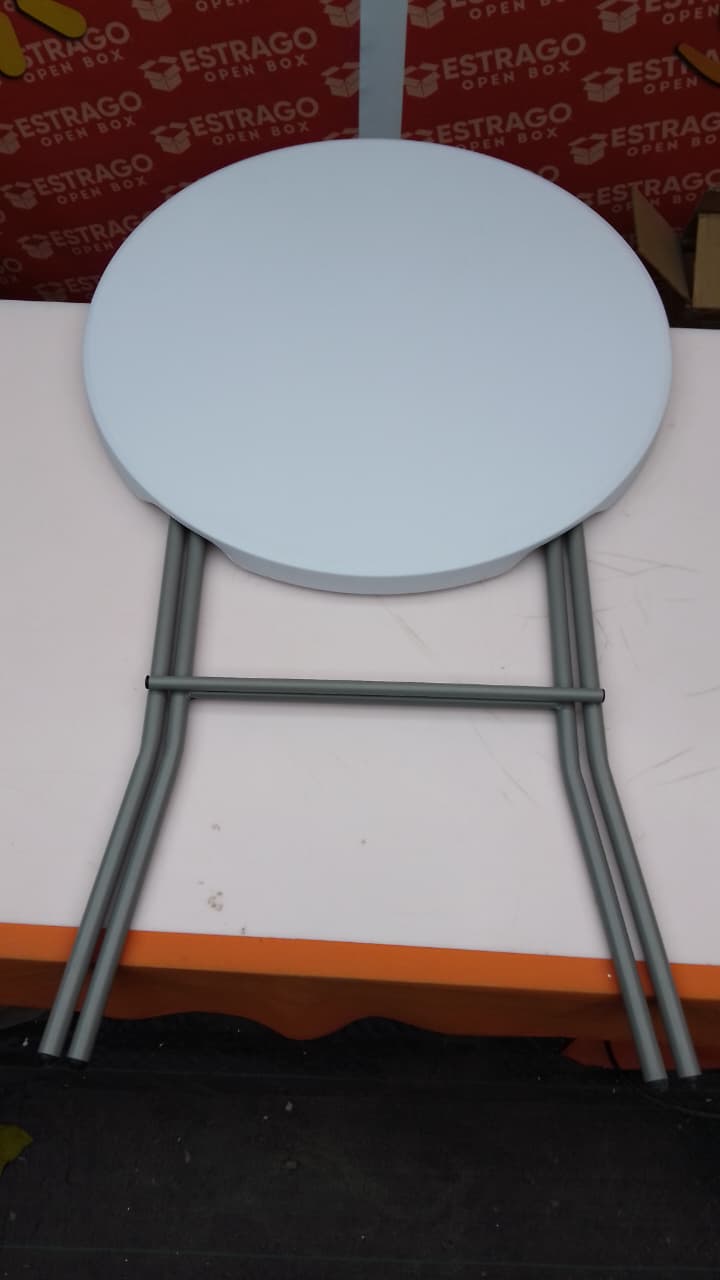 Flash Furniture Mesa Plegable Redonda de plástico de Granito Blanco de 2.63 pies. - Image 2